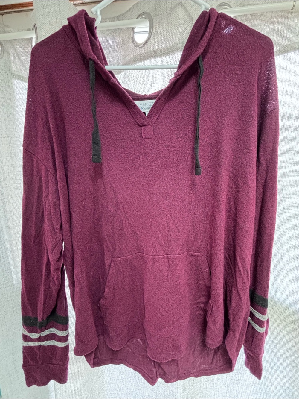 Soft Maroon Relaxed Hoodie